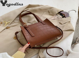 Foto van Tassen retro stone pattern designer handbag for women 2020 pu leather crossbody bags female large ca
