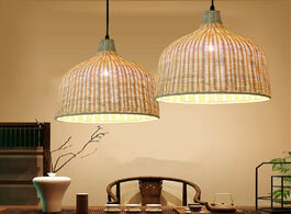 Foto van Lampen verlichting bamboo wicker rattan pendant light for restaurant bedroom kitchen shop wood janpa