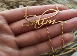 Foto van Sieraden cursive style personalized name necklace stainless steel custom letters choker necklaces fo