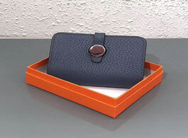 Foto van Tassen 9 colors genuine leather wallets purses fashion small money bag luxury mini coin purse hasp d