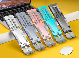 Foto van Computer goojodoq laptop stand for macbook pro notebook foldable aluminium alloy tablet bracket hold