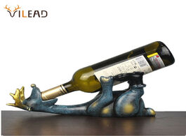 Foto van Huis inrichting vilead 14cm resin elk wine bottle holder figurines european creative lying deer orna