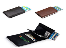 Foto van Tassen antitheft vintage credit card holder blocking rfid wallet leather unisex security information