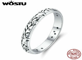 Foto van Sieraden wostu retro ring 100 925 sterling silver polished stackable filigree finger for women vinta