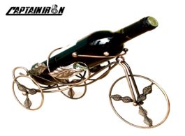 Foto van Huis inrichting captainiron tricycle shaped wine stand iron holder metal decoration estante para vin