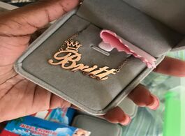 Foto van Sieraden personalized name crown necklace pendants women s fashion jewelry stainless steel cursive f