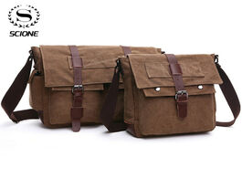Foto van Tassen scione retro men messenger bags canvas handbags leisure work travel bag man business crossbod