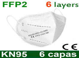 Foto van Beveiliging en bescherming 6 layers 5 200 pcs ffp2 face mask kn95 facial masks filter maske mouth an