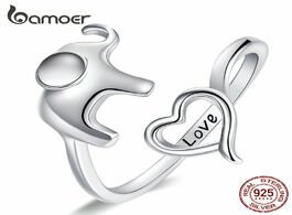 Foto van Sieraden bamoer 925 sterling silver elephant animal finger rings for women fashion jewelry new desig