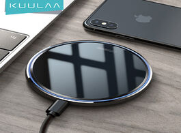 Foto van Telefoon accessoires kuulaa 10w qi wireless charger for iphone x xs max xr 8 plus mirror charging pa