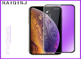 Foto van: Telefoon accessoires kaiqisj purple light tempered glass for iphone 12 promax mini protective 6 7 x 