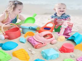 Foto van Speelgoed 18 25pcs portable kids beach plastic bucket shovel tool castle mold play sand water toy se