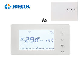 Foto van Woning en bouw beok wireless thermostat touch screen programmable temperature controller for room he