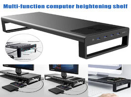 Foto van Computer newly smart base aluminum alloy laptop stand with usb 3.0 port charger for pc desktop lapto