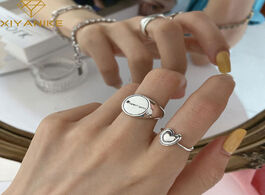 Foto van Sieraden xiyanike 925 sterling silver new korean love round opening letter ring female fashion class
