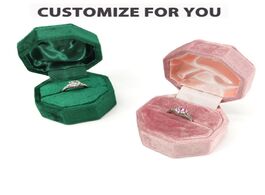 Foto van Huis inrichting custom velvet ring box engagement colorful square jewelry bridal shower gift bridesm