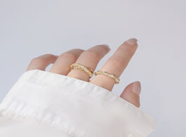 Foto van Sieraden ins hot sale 14k real gold adjustable wedding rings for women luxury shining aaa cubic zirc