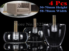 Foto van Meubels furniture legs 4 pcs m8 set acrylic crystal transparent cabinet feet multifunction plexiglas