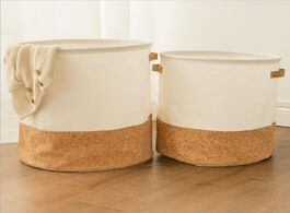Foto van Huis inrichting cotton and linen storage bucket waterproof clothing basket household debris portable