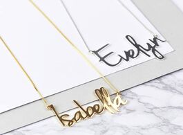 Foto van Sieraden personalized box chain name necklace multiple fonts optional fashion custom nameplate stain