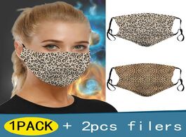 Foto van Beveiliging en bescherming adult unisex fashion leopard printed mask adjustable outdoor dustproof fo