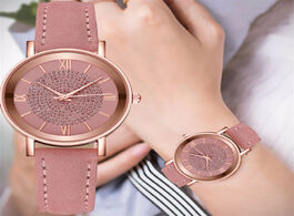 Foto van Horloge brand ladies watch luxury leather band women quartz rhinestone bracelet fashion female clock