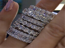 Foto van Sieraden luxury 925 sterling silver wedding band eternity ring for women big gift ladies love wholes