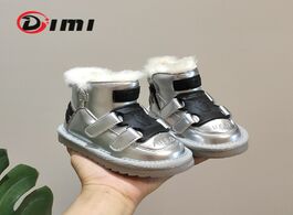 Foto van Baby peuter benodigdheden dimi 2020 winter children shoes mirror microfiber leather kids boots water