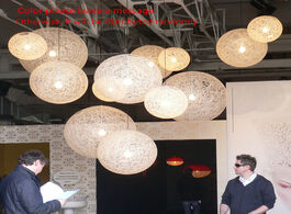 Foto van Lampen verlichting nordic hemp ball pendant light living room dining bar garden rattan handmade led 