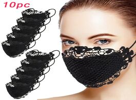 Foto van Beveiliging en bescherming delicate lace applique masks fashion women reusable breathable safe prote