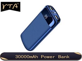 Foto van Telefoon accessoires 30000mah power bank external battery poverbank 2 usb led powerbank portable mob