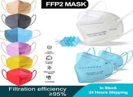 Foto van Beveiliging en bescherming 50pcs mask kn95 reusable cotton safety dustproof protective ffp2mask 5 la