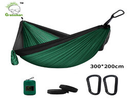 Foto van Meubels 300 200cm portable camping parachute hammock survival garden outdoor furniture leisure sleep