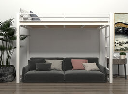Foto van Meubels bunk bed 180x80x180cm dormitory home bedroom loft high single multifunctional iron nap for a
