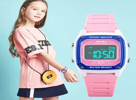 Foto van Horloge skmei silica gel kids electronic watches 50m waterproof sport luminous children watche for b