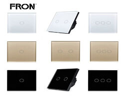 Foto van Elektrisch installatiemateriaal smart switch touch eu standard white crystal glass panel 1 set way w