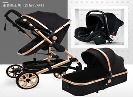 Foto van Baby peuter benodigdheden stroller 3 in 1 luxury travel guggy carriage basket car seat and pram