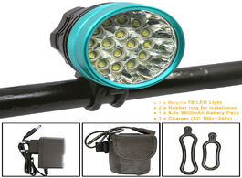 Foto van Beveiliging en bescherming 40000 lumen led head lamp headlamp 16 leds cycling bicycle light front he