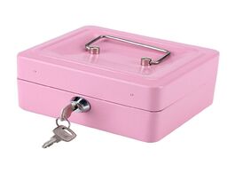 Foto van Beveiliging en bescherming security lock metal safe key mini portable pink steel petty lockable cash