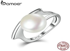 Foto van Sieraden bamoer new collection authentic 100 925 sterling silver fresh water cultured pearl rings fo
