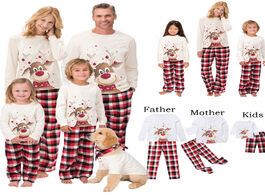Foto van Baby peuter benodigdheden 2020 family christmas pajamas set deer print cartoon adult kids matching o