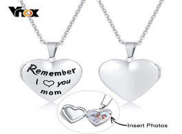 Foto van Sieraden vnox women lady personalize heart locket necklaces that holds pictures carved forever love 