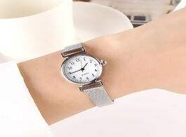 Foto van Horloge fashion quartz watch for women luxury female watches clock wrist white stainless steel band 