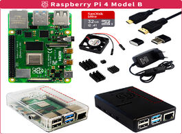 Foto van Computer raspberry pi 4 model b 2gb 4gb 8gb ram case sd card power adapter cooling fan heatsink hdmi