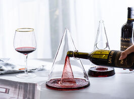 Foto van Huis inrichting creative handmade glass wine decanter crystal red jug brandy pourer aerator champagn