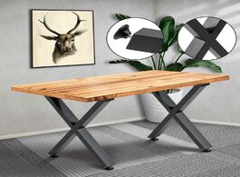 Foto van Meubels 2x industrial steel table legs black metal iron desk leg and sofa furniture handcrafts with 