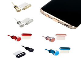 Foto van Telefoon accessoires 2pcs type c metal charging port earphone dust plug replacement for mobile phone