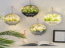 Foto van Huis inrichting 5 colors iron wall hanging flower basket plant bonsai pot metal handmade storage she