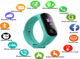 Foto van Horloge fashion m3 color screen smart sport fitnes bracelet ip67 waterproof blood pressure activity 