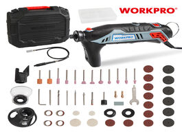 Foto van Gereedschap workpro 130w variable speed rotary tool kit engraver electric mini drill grinder w flexi